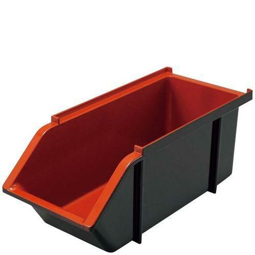 EBM スタッカブルオーガナイザーボックス 黒内朱