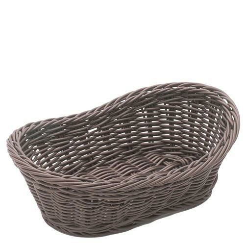 樹脂バスケット 舟型 小 91-011C こげ茶