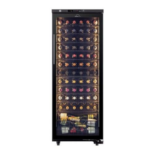 ST-209G(BK)【フォルスタージャパン】ブラック ロングフレッシュ 74本収納 右開き 傾斜ラック標準装備 日本製 2024年モデル 幅597×奥行600×高さ1573mm 