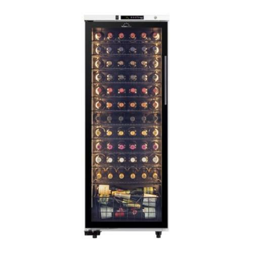 ST-209GL(W)【フォルスタージャパン】ホワイト ロングフレッシュ 74本収納 左開き 傾斜ラック標準装備 日本製 2024年モデル 幅597×奥行600×高さ1573mm 