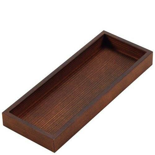 木製 浅型 千筋カトラリーボックス こげ茶