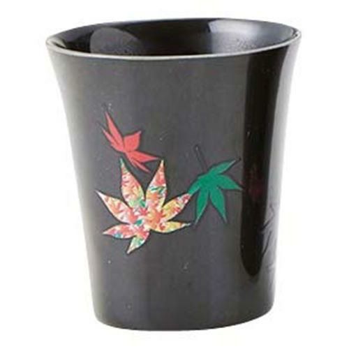 温感黒カップ 紅葉 中 B52－26