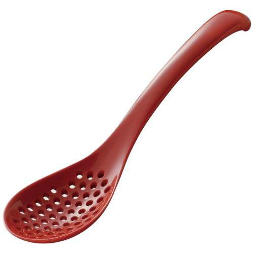 いろいろ使える便利な穴あきレンゲ 小 レッド GM－4098
