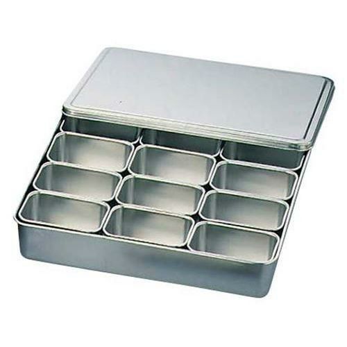 クローバー 18-8 調味料入バット 12ヶ入角 00号