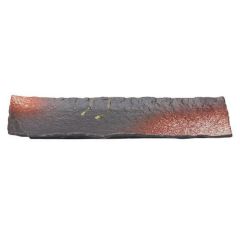 明志野 石目尺細長角皿