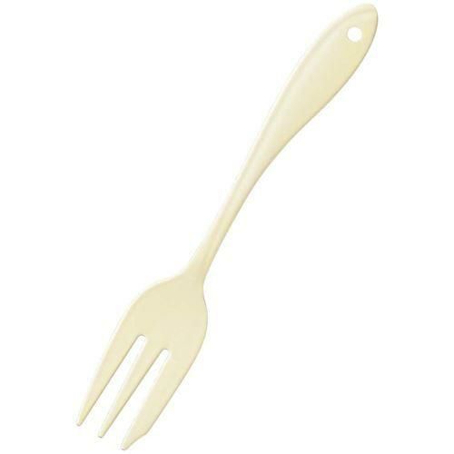 ホーローカトラリー リーフ(アイボリー)ケーキフォーク