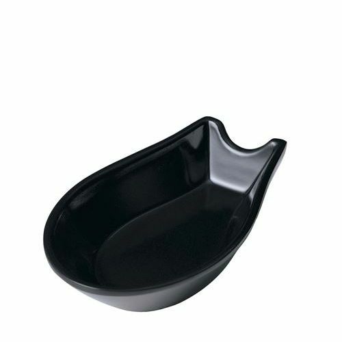 メラミン レンゲ受皿 小 黒 C－80