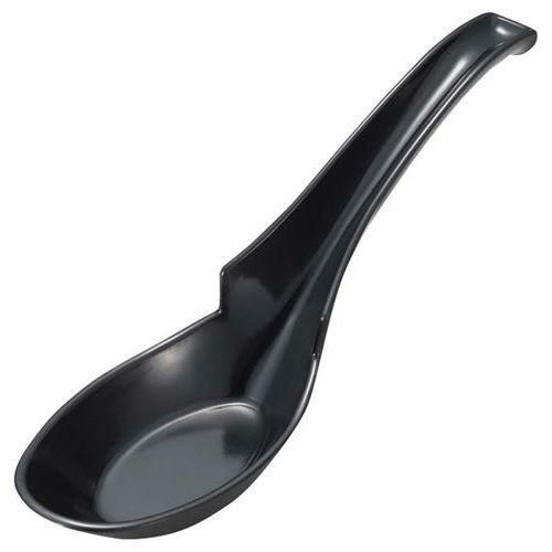 メラミン ラーメンレンゲスプーン 引掛式 黒 C－74
