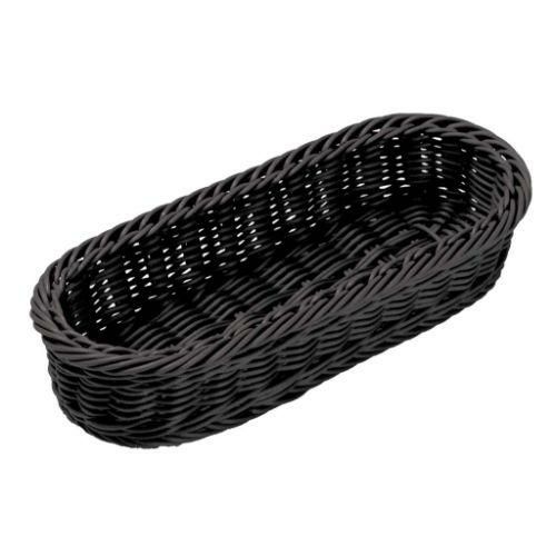 バスケット PPラタン 小判型カトラリーバスケット ブラック CB-009-BK