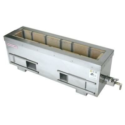 コンロ 耐火レンガ木炭コンロ 火起シバーナー付 SC-6022-B 13A(都市ガス) 幅715×奥行220×高さ300mm