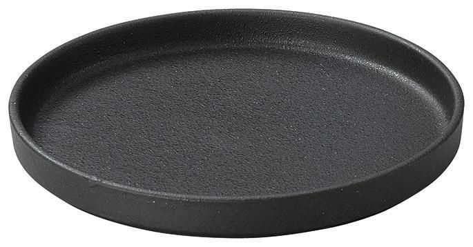 23cm丸切立皿黒曜