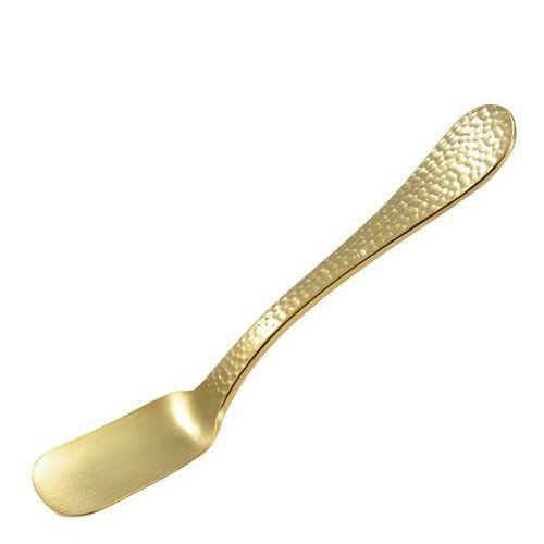 純銅 槌目アイスクリームスプーン 金メッキ