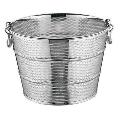 UK 18-8 パンチング平底深型揚ゲザルヨコ補強付 45cm