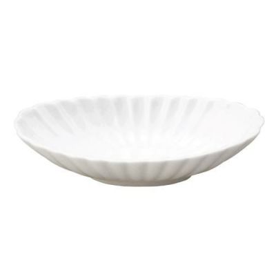かすみ 白 楕円皿 小