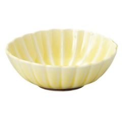 かすみ 黄 11.5cm楕円小鉢