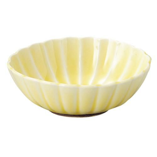かすみ 黄 11.5cm楕円小鉢