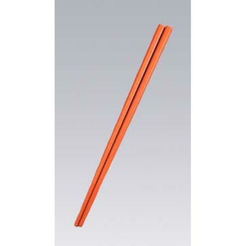 SPSカラー樹脂箸22．6cm 四角(100膳入)すべり止め付 明茶