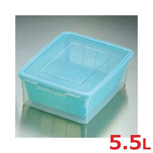 ザル ザルコン 角型 グリーン 5.5L