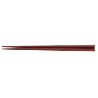 エンジ 21cm縦筋目六角箸