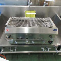 6038【美品】秋元ステンレス 炭火ステーキ七輪 CAS-645 業務用/新品】 【秋元ステンレス】炭火ステーキ七輪 CAS-645 幅