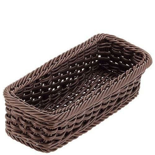 PPラタン カトラリーバスケット 小(2人用)ダークブラウン CB－010－DBR