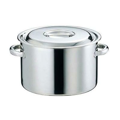 業務用EBM モリブデンジ 半寸胴鍋 目盛付33cm 深さ 22cm18L 蓋付 EBM 18-8 半寸胴鍋(目盛付)24cm 手付 /業務用/新品/小物送料対象商品