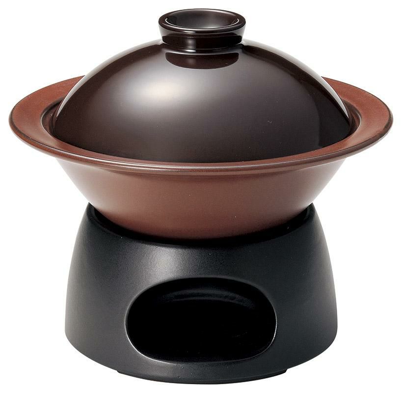 6.0蒸し鍋 蓋(チョコ)健康鍋