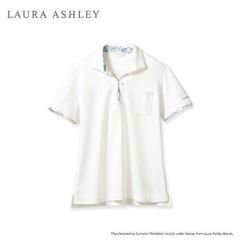 ニットシャツ レディス オフホワイト/アメリ ブルー LW203-13