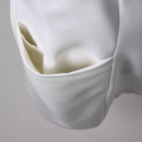 ナースワンピース 半袖 オフホワイト/アメリ ピンク LW402-12