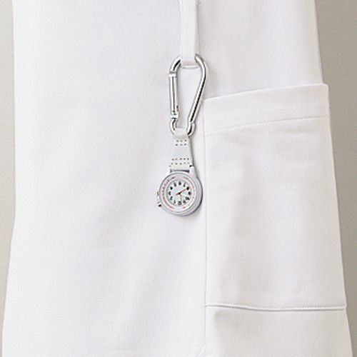 ナースワンピース 半袖 オフホワイト/アメリ ピンク LW411-12