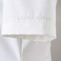 ナースジャケット 半袖 オフホワイト/アメリ ピンク LW601-12