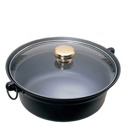 アルミ合金しゃぶ鍋 ガラス蓋付