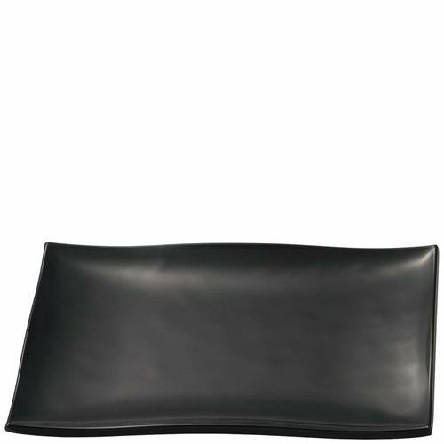 メラミン 和食器 波形 焼物皿 BL－30 黒