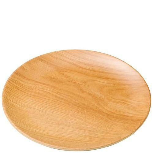 メラミン 耐熱 サークルプレート ナチュラルウッド L 1202579