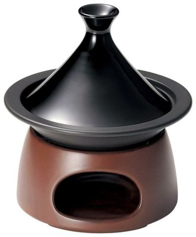 6.0タジン鍋 蓋(黒つや)健康鍋