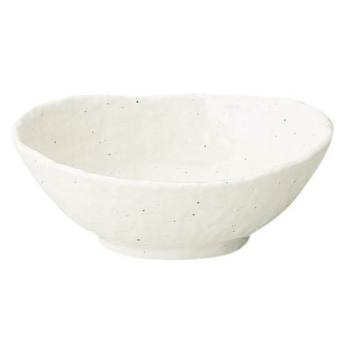 新粉引 石目楕円鉢 大