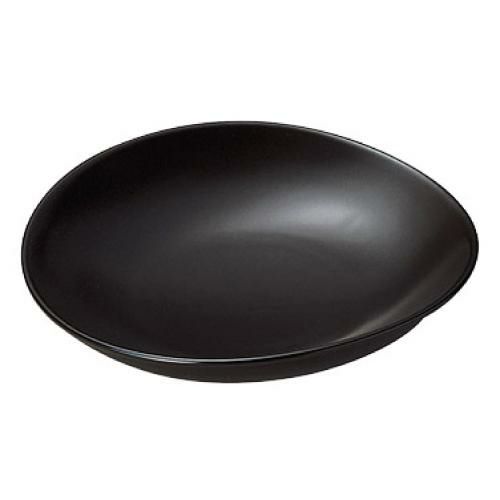 トリノ 27cm 変形皿 (黒マット) /グループM