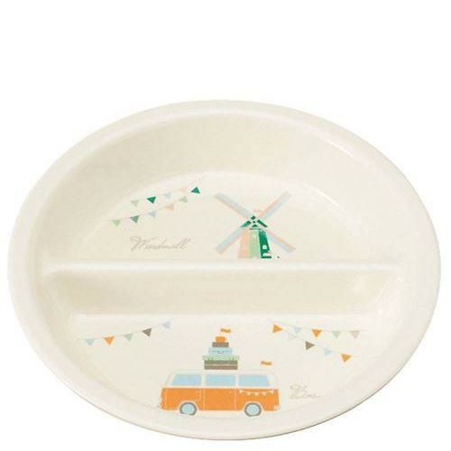 二ツ仕切皿 フラックガーデン MS－874FLA