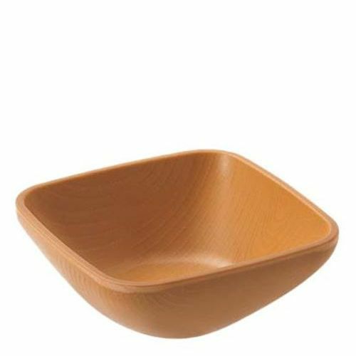 メラミン ウォールナ スクエアボール 9．5cm ライトブラウン WD－25－LBR