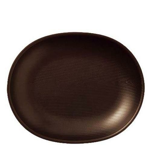 メラミン ウォールナ オーバルプレート 16cm ダークブラウン WD－16－DBR
