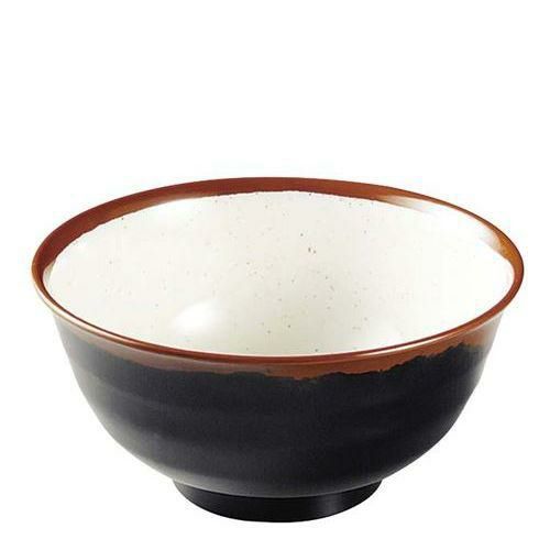 メラミン和食器 長次郎窯 羽反り丼 AN－60 大 W内白