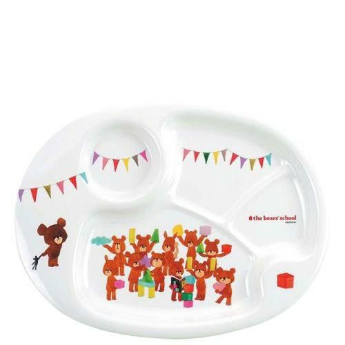 メラミン子供食器 くまのがっこう ランチ皿 CM－69J