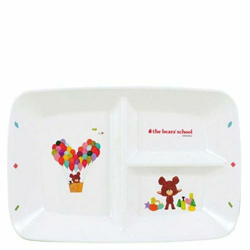 メラミン子供食器 くまのがっこう 三切プレート M－1360J