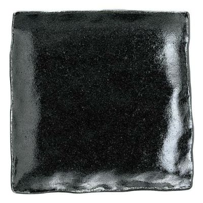 ゆず黒耀 石目6.0正角皿