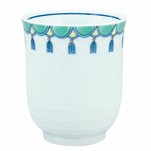 アルセラム強化食器 緑瓔珞湯呑 EC1－71