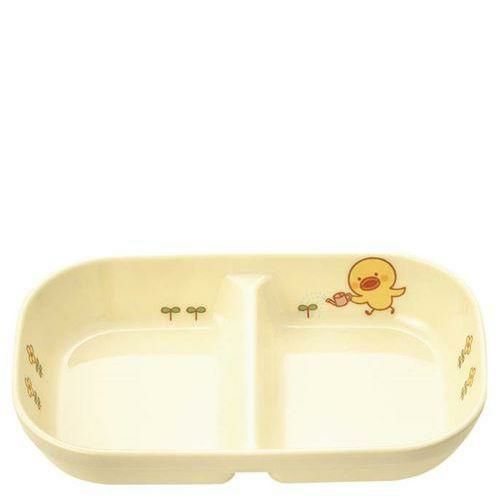 メラミン 子供食器 ひよこぐみ 角二ツ仕切皿 小 J31HI