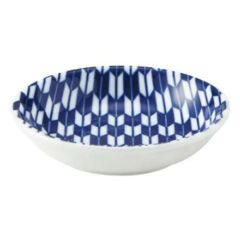 矢絣 青 8cm浅ボウル