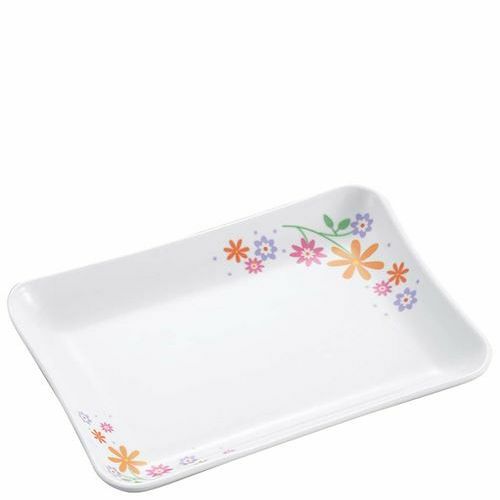 メラミン食器 花束(ブーケ)角皿(大)切立 BU－29