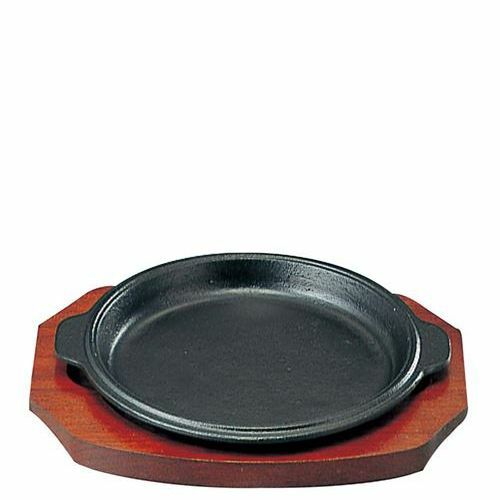 SN 鉄 ステーキ皿 縁付 丸B 21cm