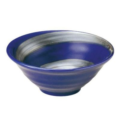 銀彩ブルー リップル4.5深鉢